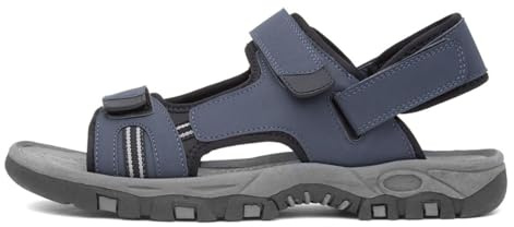 Hobos Elliot Mens Navy Easy Fasten Sandal - Size 10 UK - Blue