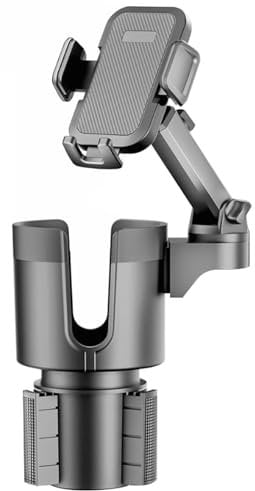 Cup Phone Holder for Car 2 in 1 Stretchable 360° Rotatable Car Phone Holder ABS Stable 18-40oz Car Cup Holder with Expandable Base Car Accessories, Car Cup Holder