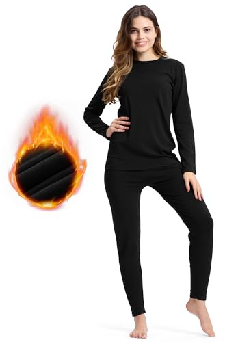 BAMBOO COOL Thermounterwäsche Damen Thermo Unterwäsche Dame für Frauen im Winter