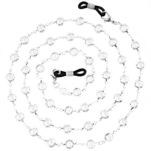 BILIONE Crystal Beaded Eyeglasses Chain for Women and Girls, Eye Glasses Holders Around Neck, Sunglass Holder Strap