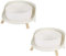 Gamelle Chien Surelevee Grand Chien - Lot de 2 Gamelles Grands Chiens avec Support - Gamelle pour Chien Surélevée en Ceramique - Double Bol Chien Nourriture - Gamelle Eau Chien - 2 x 1800 ML - Blanc