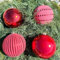 4 x Weihnachtskugeln aus Kunststoff Ø 15 cm - wetterfest frostsicher - Christbaumkugeln für Innen und Außen - Weihnachtsbaumkugeln Kunststoff Größe 4 x (15 cm), Farbe Rot (matt + Glanz)