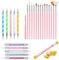 BDSHUNBF 26 Pcs Pinceau Nail Art Ongles Pinceau Ongle avec Dotting Tool Pinceaux en Silicone Nail Art Eponge Babyboomer Ongle avec4 Têtes de Remplacement, Pinceaux Nail Art Pour DIY Nail Art Designs