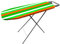 Tradineur - Asse da stiro pieghevole, realizzato in legno, con supporto per ferro e piedini in metallo antiscivolo, 33 x 100 cm, colori assortiti