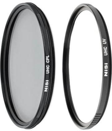 NiSi 95mm UHC Series Filter Bundle (CPL + UV) - Circular Polarizer and UV Lens Protection Filter - Slim Frame, Multi-Layer Coatings, Waterproof, Scratch Resistant, 8K Ultra High Definition