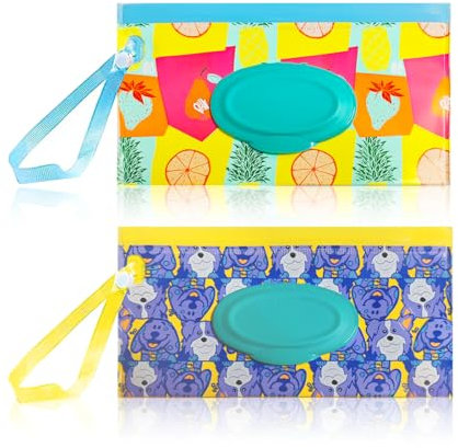 SGERUFZ Paquete de 2 Dispensador Portátil de Húmedas para Desechar Pañales de Bebé, Soporte Dispensador Personal de Viaje, Caja Húmedas, Porta Bebé