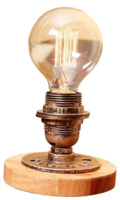 Artibetter Retro Schreibtischlampe Industriestil Nachttischlampe Aus Metall Mit Knopfschalter Kleine Tischleuchte Für Wohnzimmer Schlafzimmer Und Restaurant