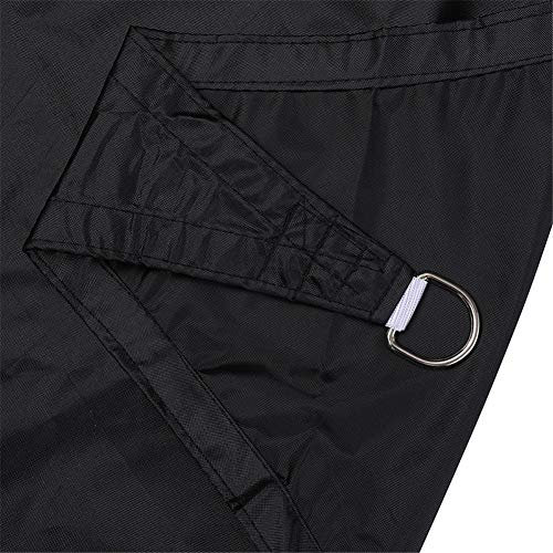 Toldo triangular impermeable para jardines, terrazas, protección UV, balcón, toldos, parasoles de 4 x 5 m, color negro