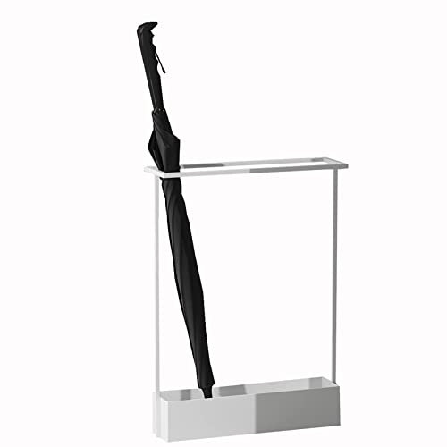 KGFDSGDS Schirmständer, Schirmständer, schmal aus Eisen für Savispace, kommerzieller Deko-Schirmständer mit Abtropfschale, für Shoppimall Clubhouse Bars, Fotostudio/Weiß (Weiß)