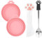 lasuroa 4pcs Dog Cat Food Spoon & Tin Lid, Silicone Can Opener Tool with Stainless Steel Wet Food Scoop and Can Covers, Pet Foods Storage & Feeding Accessories for Cats and Dogs (Pink, White, Black)