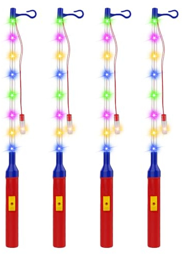 LYPPUL4 Stück Laternenstab Kinder LED, Laternenstab Elektrisch 50cm für St Martin, LED Elektronischer laternenstab, Laterne Kinder für Kinderpartys, Martinstag/St. Martin's Day, Halloween, Weihnachten