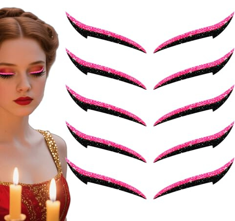 Augenliner Sticker,Make Up Augen Lider Patches - 10 Stück Wasserdichte Aufkleber Für Tanzauftritte Und Bühnenauftritte