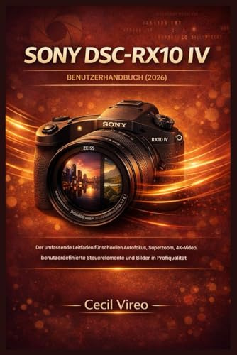 SONY DSC-RX10 IV BENUTZERHANDBUCH (2026): Der umfassende Leitfaden für schnellen Autofokus, Superzoom, 4K-Video, benutzerdefinierte Steuerelemente und Bilder in Profiqualität