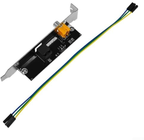 SPDIF Optisch zu Analog Wandler Digital Audio Konverter für Mainboard AC3 für dts 7.1 Glasfaser auf für rca Adapter mit 24Bit 192kHz HiFi Soundkarte Schwarz