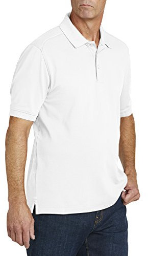 Cutter & Buck Men's 35+UPF, Short Sleeve Cotton+ Advantage Polo Shirt, White, Large