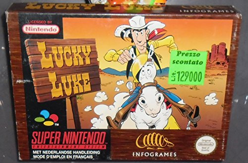 Nintendo RETRO GIOCO X VINTAGE CONSOLE SUPER SNES GAME-LUCKY LUKE-RETROGAME NUOVO FONDO