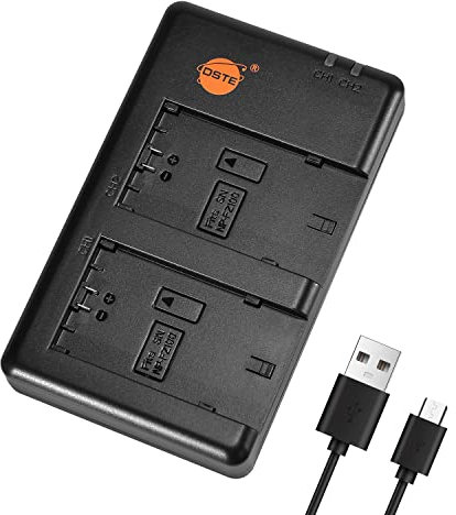 DSTE Dual USB Charger Compatible with Sony NP-FZ100 Battery, A6600, A6700, ZV-E1, FX3, FX30, A1, A9 II, A9R, A9S, A7R V, A7S III, A7 IV, A7C Cameras