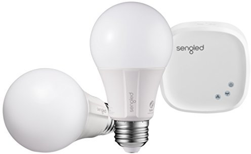 Sengled Element Classic Smart E27 Base, Dimmable LED Light Soft White 2700K 60W Equivalent, Starter Kit (2 A60 Bulbs + hub), Works with Alexa and Google Assistant