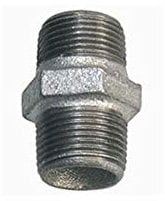 NIPPLO ZINCATO 1 1/2 DOPPIA GIUNZIONE TUBO ACQUA FERRO RACCORDO NIPLES