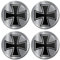 Biomar Labs® 4 x 60mm Aufkleber 3D Silikon Iron Cross Eisernes Kreuz Silber Für Radkappen Nabenkappen Radnabendeckel Rad-Aufkleber Nabendeckel A 8660