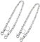 KingYH 2 Stück Hosen Kette 54cm Metall Cowboy-Kette mit Haken Dekorative kette für Männer Frauen Hip Hop Style Jeans Hose Kette-Silber