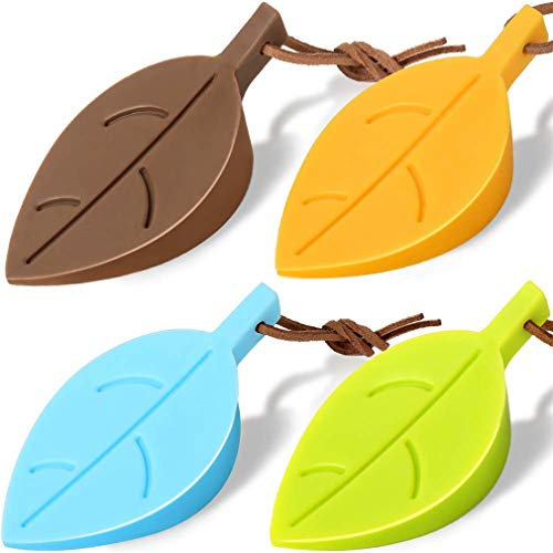 4Pcs Silicone Door Stopper Wall Protectors Cartoon Leaf Style Door Stops for Home Office