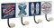 Lashuma Blech Schild Handtuchhaken Metall, Vintage Wandgarderobe Motiv: Skaten, 4er Hakenleiste Größe: 40x15,5 cm