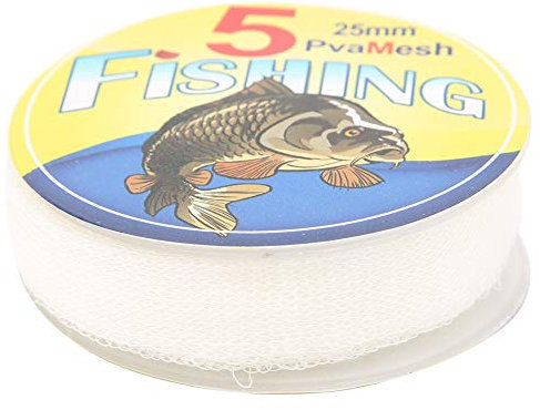 5M wasserlösliche Angelschnur, PVA-wasserlösliches Netz-Angelzubehör(25mm) PVA Schnur Fischereimittel Angelzubehör