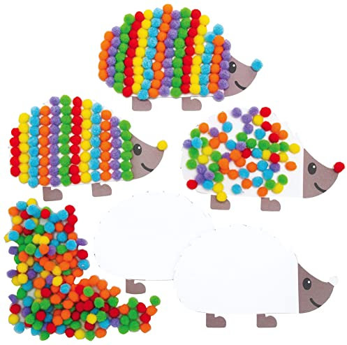 Baker Ross AX167 Herbst-Bommeln-Set, 5er-Pack, Kinder-Kunst- und Bastelarbeiten für diesen Herbst, ideal für Schule, Zuhause, Gruppe oder individuelle Bastelaktivitäten