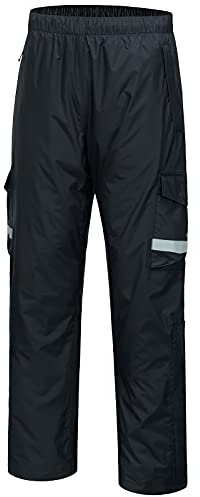 Bassdash Atmungsaktive wasserdichte Regenhose für Herren, leicht mit 1/2-Reißverschluss an den Beinen zum Angeln, Kajakfahren, Wandern