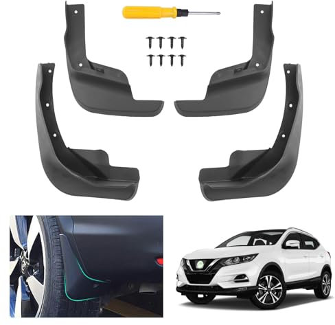 GAFAT Nisan Qashqai J11 Schmutzfänger, 2014-2021 Qashqai J11 Kotflügel Vorne und Hinten, Spritzschutz Auto Kein Bohren nötig (4 Stück)