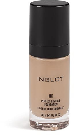 Inglot HD Perfect Coverup Foundation, Für einen langanhaltenden Effekt mit HD Pigmenten, Hypoallergen, natürliches, makelloses Aussehen, mit weißen Trüffelextrakts, 30 ml : 75