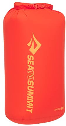Sea to Summit - Lightweight Dry Bag XXL 35L - wasserdichte Aufbewahrung - Rollverschluss - Recycling-Gewebe - Befestigung & D-Ring - Wandern & Paddelsport - 31.5 x 28.8 x 55.6cm - Spicy Orange- 115g