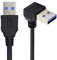 xiwai Cavo dati USB 3.0 ad angolo di tipo A maschio a 3.0 tipo A maschio 5Gbps fino ad angolo di 90 gradi 40 cm