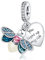Amuefer Glow in the Dark Firefly Charms für Armbänder 925 Sterling Silber mit Cubic Zirkonia Anhänger für Halsketten Geburtstag Weihnachten Schmuck Geschenke für Frauen Mädchen