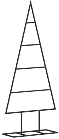 vidaXL Metall Weihnachtsbaum für Dekorationen, Christbaum mit Ständer, Platzsparend DIY Dekoration, Weihnachtsschmuck Weihnachtsdeko, Schwarz 60cm