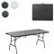DIVID Buffettisch | Campingtisch | Gartentisch | Klapptisch | 180cm länge Designs (Rattan)