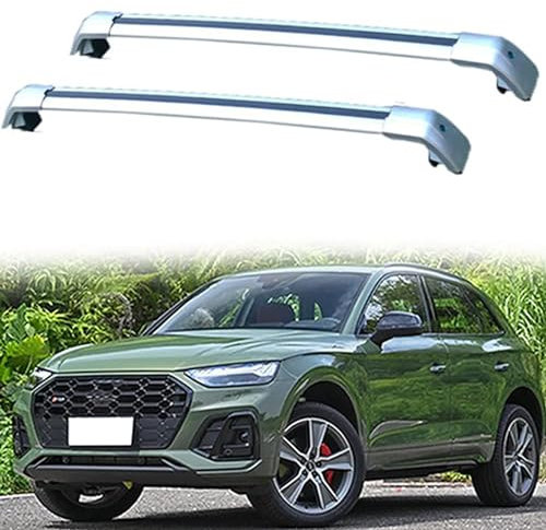 JITEM 2 Stück Dachträger Relingträger Dachgepäckträger Für Audi Q5/SQ5 8R SUV 2008-2023, Aluminium Querträger Fahrradträger Dachboxen Dachgepäckablager Boxen Transportsysteme Auto Zubehör