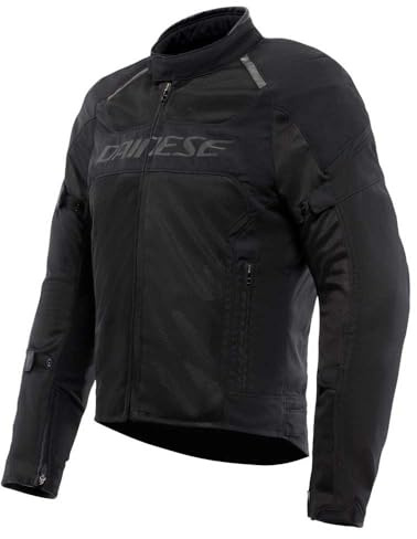 Dainese - Air Frame 3 Tex Jacket, Chaqueta de Moto de Verano, con Forro Cortavientos, Hombre, Negro/Negro/Negro, 58