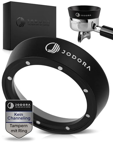 JODORA Dosierring 51mm 2.0 - Sauberer Arbeitsplatz & Effektive Nutzung von Kaffeemehl - Stabiler Siebträger Dosierring 51mm magnetisch - Barista Zubehör