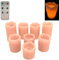 Online Fuchs 8 LED Kerzen aus Echtwachs mit Wachstropfen, Fernbedienung und 6 Stunden Timerfunktion - Stumpenkerzen Set (Rosa)