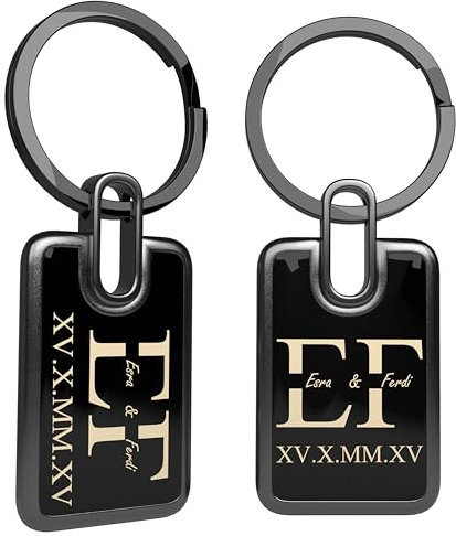 Schlüsselanhänger personalisiert | Personalisierte Geschenke | Partner Geschenke | 2 STÜCK | Personalisierter Schlüsselanhänger | Geschenke für partner | Valentinstag | Muttertag | Vatertag