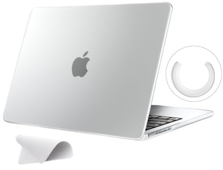 eleger Custodia non rigida compatibile con MacBook Pro 14 pollici M4 M3 M2 M1 Pro/Max A3112 A3185 A3401 A2918 A2992 A2779 A2442, versione 2024 2023 2021, Cover anti-crepa, trasparente opaco