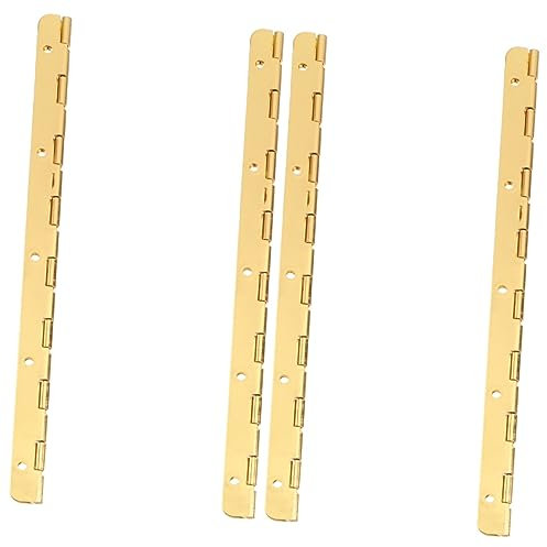 Mikikit Brass Cabinet Hinges 4 Stück 190 Mm Scharnier Tür Schweres Klavierscharnier Klavier-humidor-scharnier Scharniere Für Küchenschränke Durchgehendes Scharnier Aus Bronze Kabinett Zinklegierung
