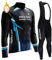 Herren Langarm Radsportanzüge Radtrikot Set Radfahren Kleidung Langärmeliges Fahrradtrikot Winter Warm Fleece Atmungsaktiv Quick-Dry mit 9D Gel Gepolsterten Trägerhosen (PT9,L)