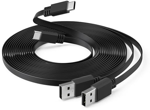 Itramax Long USB A to USB C Charging Cord 9M/2Pack,Flat USBC Power Extension Cable for Security Camera 2.0 Lead for Blink Mini 2,Outdoor 4,TP-Link Tapo 2k C120,Eufy SoloCam C210/S340,Indoor Cam S350