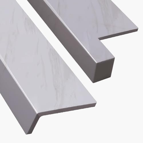 Davanzale per Finestra Rivestimento Finitura in Marmo Davanzale Copridavanzale, Impermeabile Davanzale Copridavanzale, Balcone di Casa Davanzale Copridavanzale per Interni Casa(White A,100x18cm/39.4x7