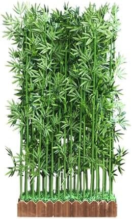 Künstlicher Simion-Baum, Raumteiler, für drinnen und draußen, Grünwand, Sichtschutz, künstliche Pflanzgefäße, Zaun, grün, 99,3 x 99,3 cm