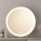 Grand miroir de courtoisie rond doré avec lumières - Miroir de maquillage sur pied pour coiffeuse - Miroir de table rotatif