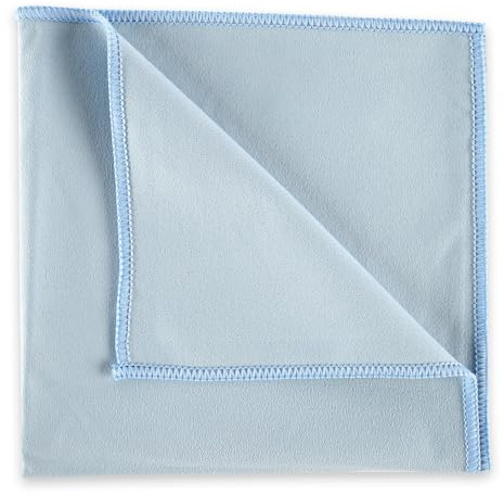 FRANZ MENSCH 50 Stück Mikrofasertücher Micro Master Dishes, L, blau | Polyester/Polyamid, 185 g/m², Reinigungstuch, Putztuch, Poliertuch, Staubtuch, saugstark, fusselfarm